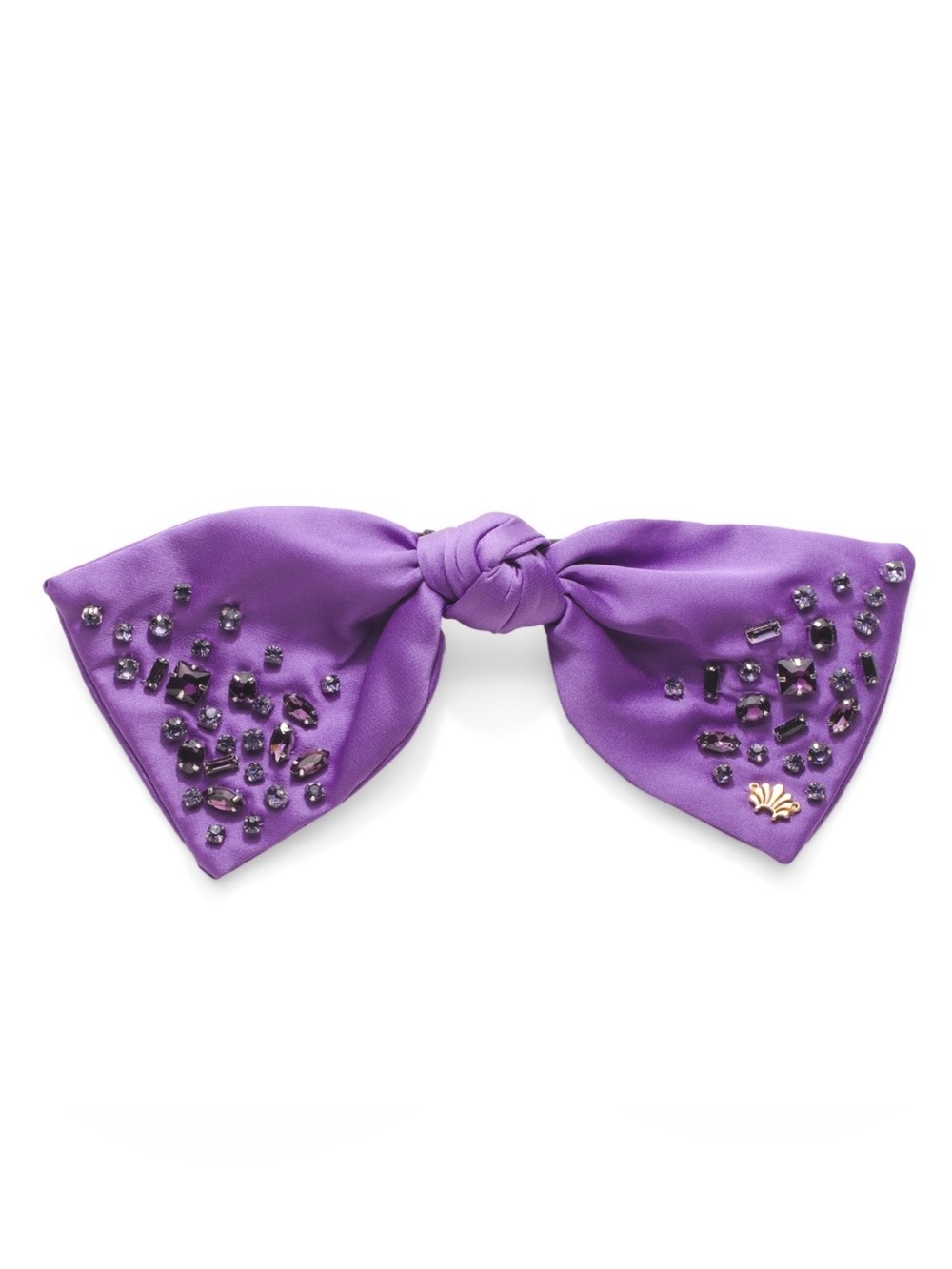 NEW $135 Lele Sadoughi Paloma Jeweled Birthstone Bow February Amethyst